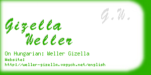 gizella weller business card